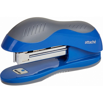 Степлер № 10 до 15л Attache leader синий/серый с антистеплером