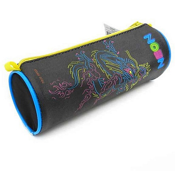 Пенал-тубус для мальчика Prof-Press "NEON" 21x7.5x7.5 см, на молнии
