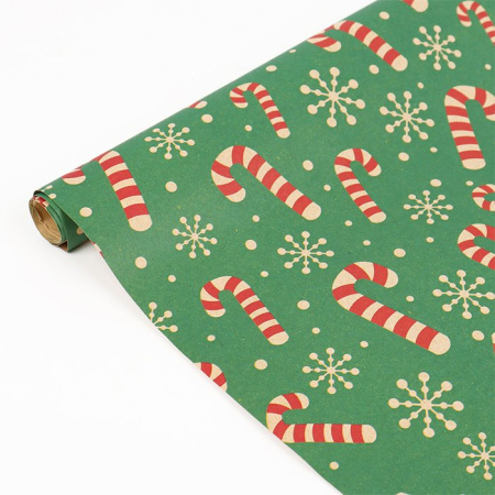 Бумага упаковочная НГ 50*70см  в рулоне (3шт/уп)