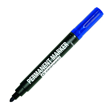 Маркер перманентный  2,5 мм Centropen круглый, синий (наконечник 5,0мм)