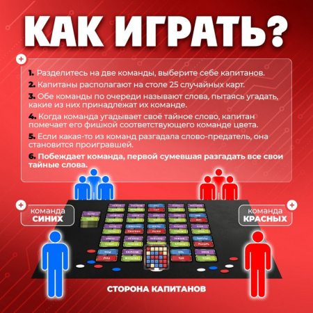 Игра настольная  .6+ с карточками "Тайные слова" (4+ игроков) Лас Играс