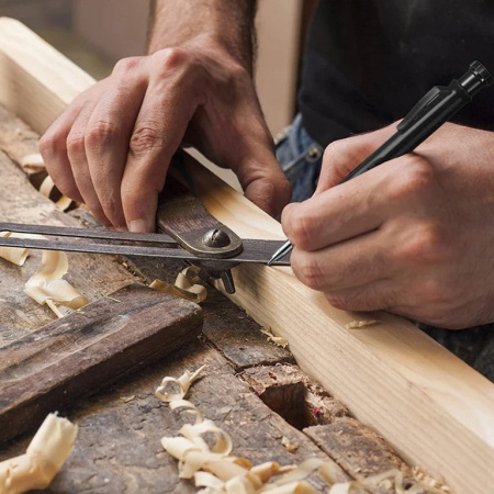 Карандаш строительный механический "ТУНДРА" (+ набор грифелей 6шт цв. ассорти)