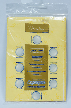 Скатерть 1200*2000 бумажная Aster Creative желтая