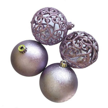 Набор шаров  цвет фиолетовый светлый 80 мм 4 шт