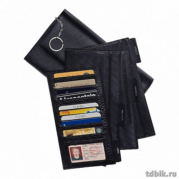 Сумка-органайзер Dr.Koffer 24x14x3см, нат. кожа, черная