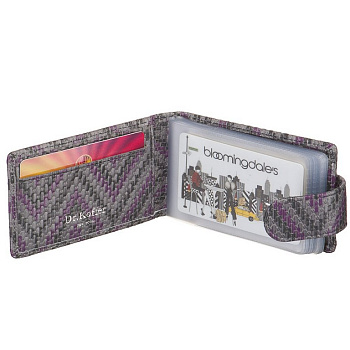 Визитница Dr.Koffer 11*7см на 48 визиток, цв. серый