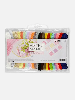 Набор ниток мулине 8 м, 24 шт ART UZOR
