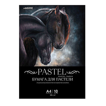 Бумага для пастели "deVENTE" 210*297мм, 120 гр (10л/уп), цвет черный