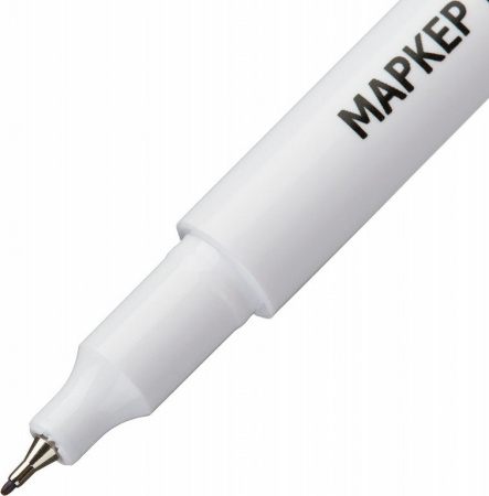 Маркер перманентный  0,5 мм Attache синий, супертонкий метал. наконечник