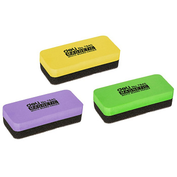 Губка для маркерной доски  110*50*30мм магнитная Deli