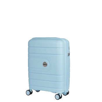 Чемодан 4-х колесный FABRETTI 100% полипропилен, 54*39*21 см, голубой