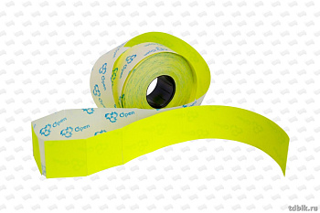 Лента для э/пистолетов цвет желтый 29*28 прямоуг. (700 эт) для 3-х строчного э/пистолета