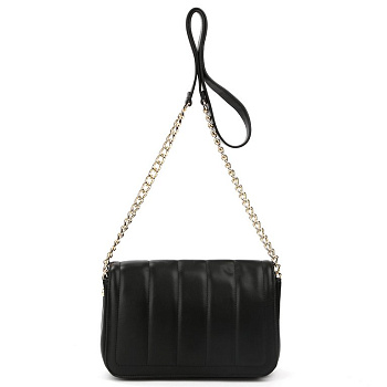 Сумка женская FABRETTI 25х15х8 см, нат. кожа, черный