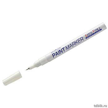 Маркер-краска лаковый  1мм MunHwa "Extra Fine Paint" белая (нитро-основа, мет.корпус)