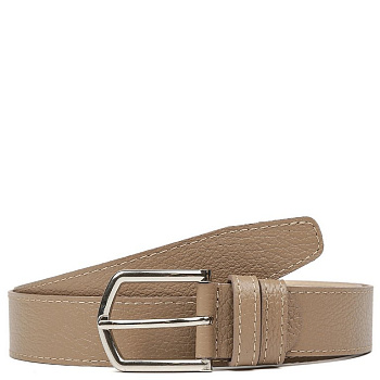 Ремень FABRETTI женский, натуральная кожа, размер 120, тем. бежевый
