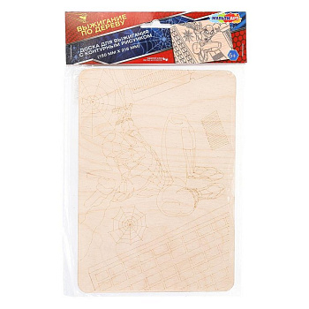 Выжигание "Спайдер" 20*22 см, МУЛЬТИ АРТ (панно с рисунком)