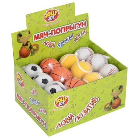 Мяч-попрыгун JOLLY JOT "Спорт, 6 см,  ассорти