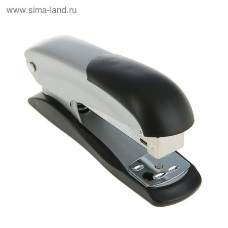 Степлер 24/6 до 20л металлический, Lamark Ulrich, серый с антистеплером