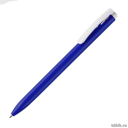 Ручка под логотип синий корпус, белый клип ELLE