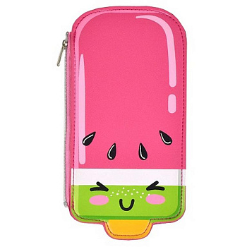 Пенал  для девочки Феникс + "Фруктовый лед" 10х21 cм, иск. кожа