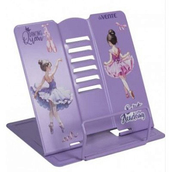 Подставка для книг 200*190 мм deVente "Ballet Academy" металлическая, сиреневая