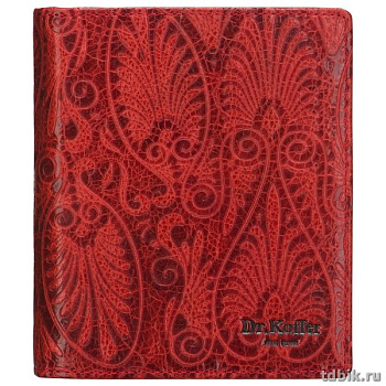 Визитница Dr.Koffer 13*11см на 48 визитки, красная