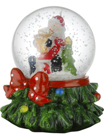 Водяной шар "Радостный Дедушка Мороз" 8*10*6.5 см