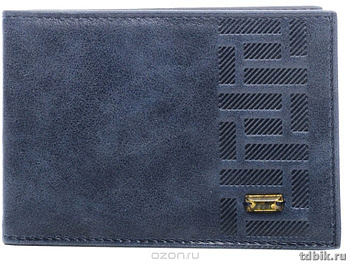 Визитница D.Morelli "Элегия" с карман. нат. кожа, синяя