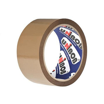 Скотч цветной коричневый 48 мм *66 м, 43 мкм Unibob 500