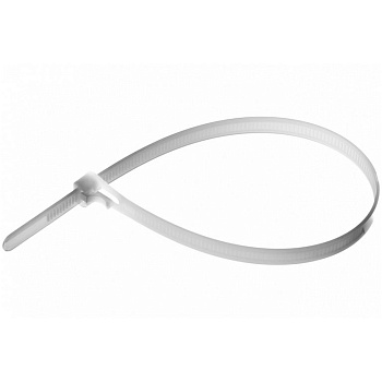 Стяжка нейлоновая 250*3,6 мм, цв. белый, 100шт/уп Smartbuy