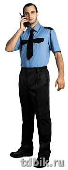 Спецодежда Сорочка "Охранник" короткий рукав р-р 46/182-188, цвет голубой