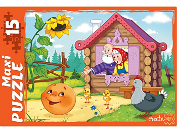 Пазлы MAXI  15 дет. "Колобок" Рыжий кот