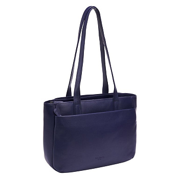 Сумка женская Dr.Koffer 33х24х10см см, нат.кожа синяя