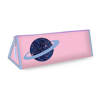 Пенал  для девочки Феникс + "Сатурн" (23*7,5*5см) иск. кожа