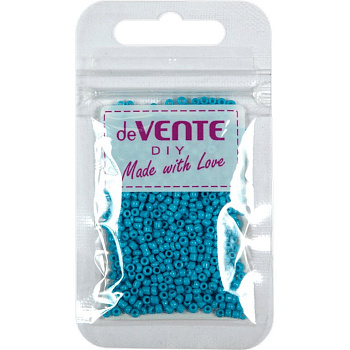 Бисер круглый d=2 мм., 10гр/уп., цв. голубой deVENTE "Opaque"