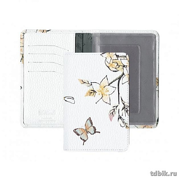 Бумажник водителя D.Morelli "Эльза" нат. кожа принт бабочка