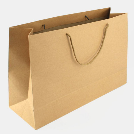 Пакет бумажный горизонтальный 41*31см крафт