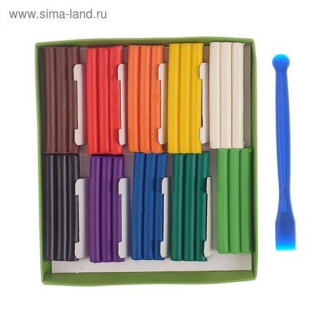 Пластилин восковой 10 цв. 150 гр. Гамма "Пчелка" со стеком