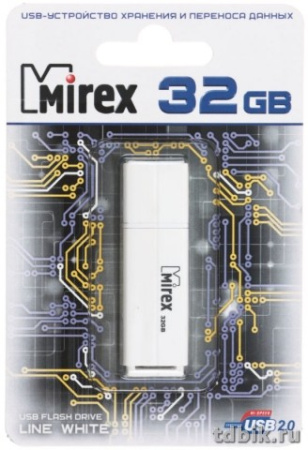 Флеш-диск 32Gb  Mirex LINE WHITE