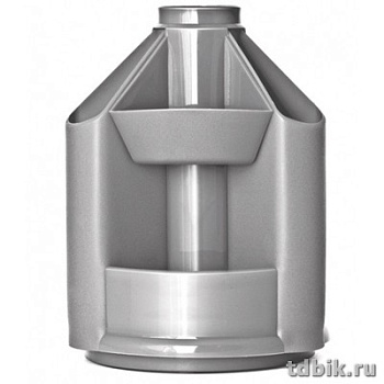 Подставка наст д/канц. принадлеж. Стамм "Mini Desk", 10 отд., серая (вращающаяся)