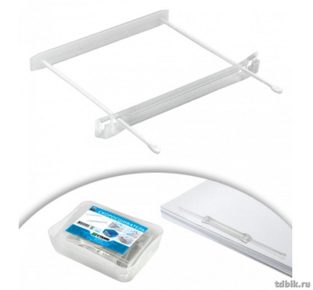 Скоросшиватель металлопластиковый 80 х 100 мм, прозрачный Стамм, 25шт/уп.