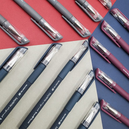 Ручка шариковая BV Easy Write "Original" резин.упор 0,5мм синяя (стерж.138м, линия 0,4мм)