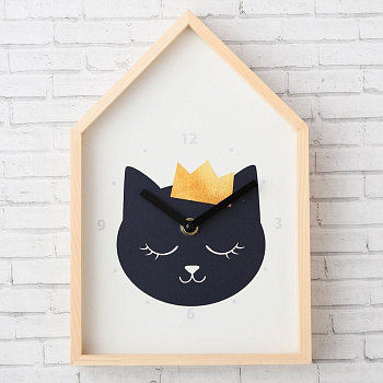 Часы настенные "Котейка", 25 х 19 см, дерево