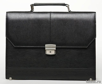 Портфель "Alliance" кож. зам. черный 36*27см