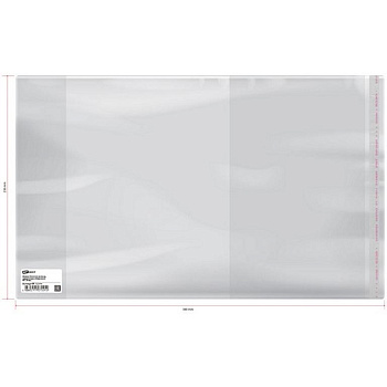 Обложка 230*380мм ПП (70мкм) (штрих-код) с фиксатором, д/учебников универсальная ArtSpace