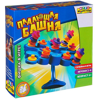 Игра настольная  .6+ "Падающая башня"  (2-4 игрока, 15+ мин) ИГРА Фортуны
