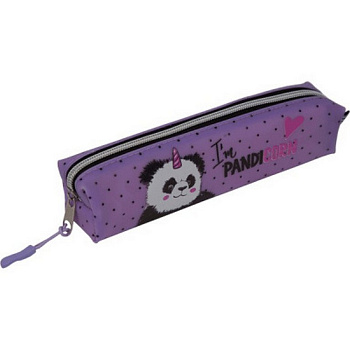 Пенал-тубус для девочки deVENTE "Pandicorn" 21x4x4 см, на молнии, силиконовый