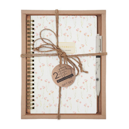 Набор подарочный BrunoVisconti "МАКИ НА БЕЛОМ" (ТЕТРАДЬ НА ГРЕБНЕ В ЛИН.+ РУЧКА)