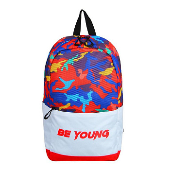 Рюкзак молодежный универсальный "Be young. Камуфляж" 44*24,5*14см