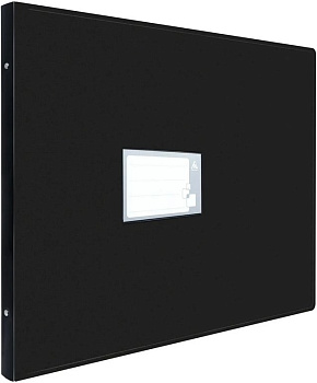 Папка на 4-х кольцах А3 27 мм пластик 0,8 мм. чёрная, горизонтальная Бюрократ